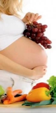 embarazada con verdura